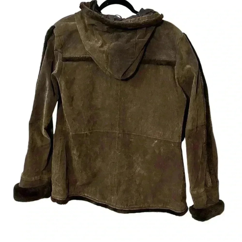 Marcelle Renee vintage penny Lane Leather Jacket Size Large